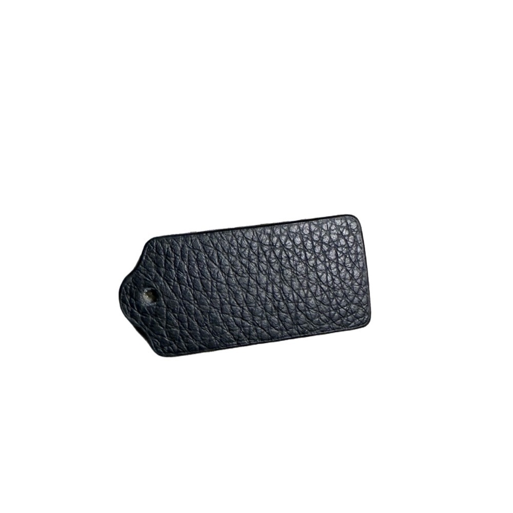 Coach Black Leather Tab Key Chain | OS - Picture 2 of 3